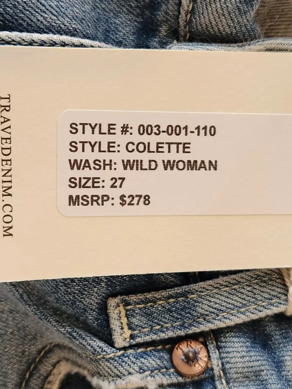 TRAVE Colette Kick Flare Women's Jeans -Sz 27 - NEW NWT - Picture 7 of 7